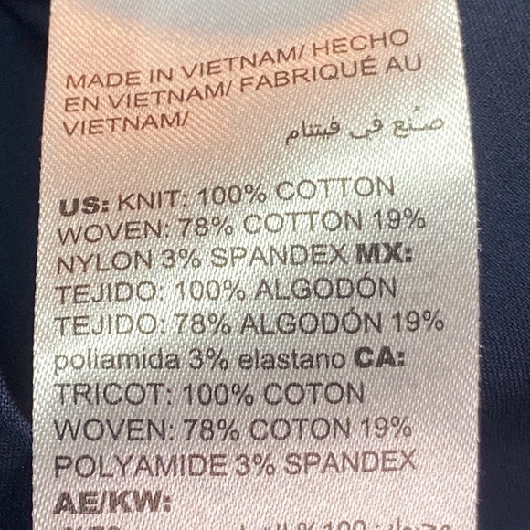 Chicos Navy High Low Shortsleeved Tricot Mixed Fabric Scoop Neck Popover Top S 2 - Picture 8 of 8